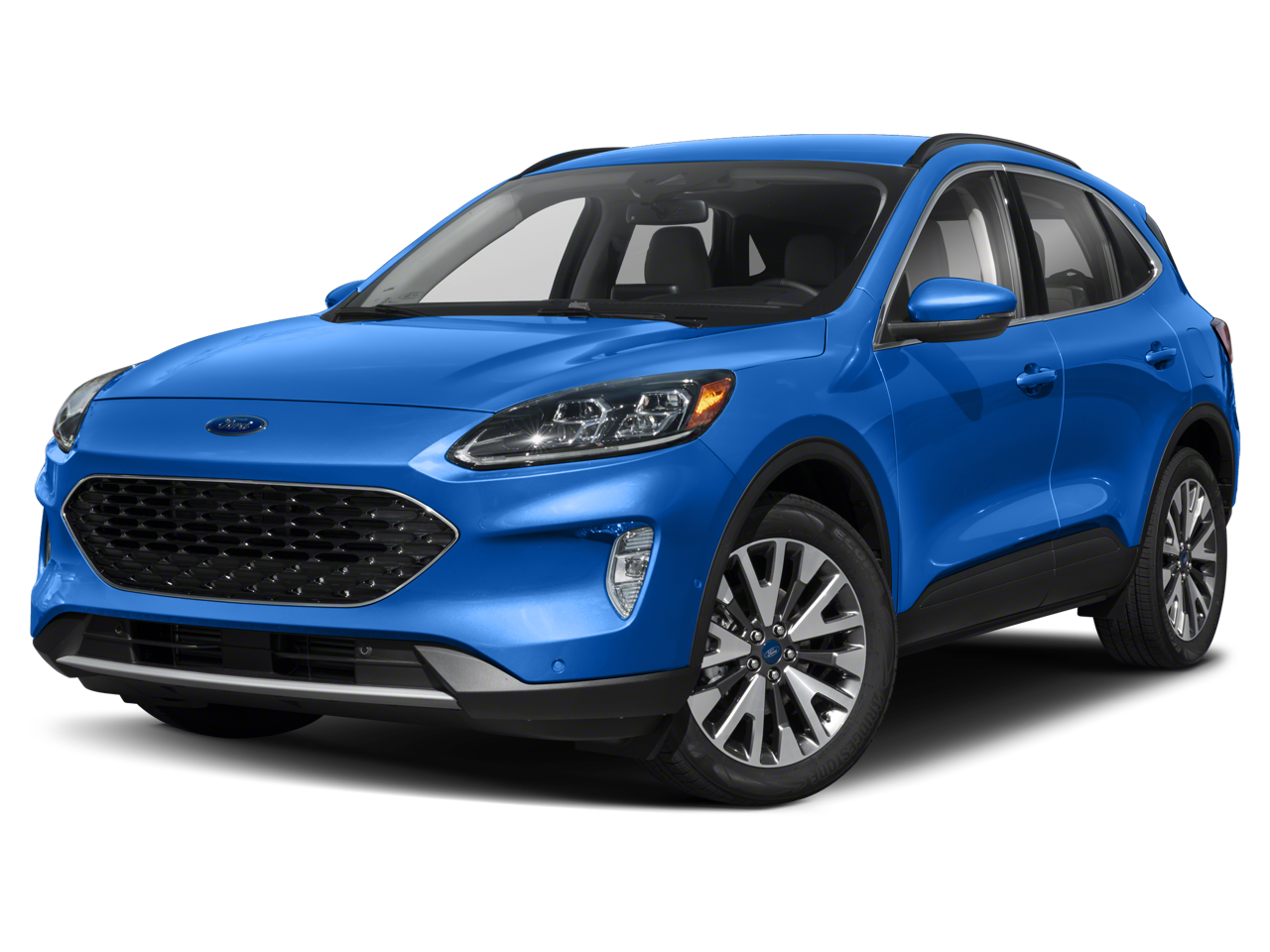 2021 Ford Escape Titanium AWD in Quicksilvr — front three-quarter view