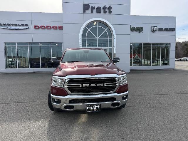 2021 RAM 1500 Big Horn Crew Cab 4x4 5'7' Box in Delmonico Red Pearlcoat — front three-quarter view