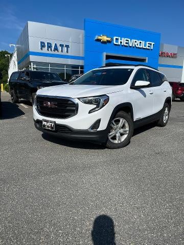 2019 GMC Terrain SLT in Ebony Twilight Metallic — front three-quarter view